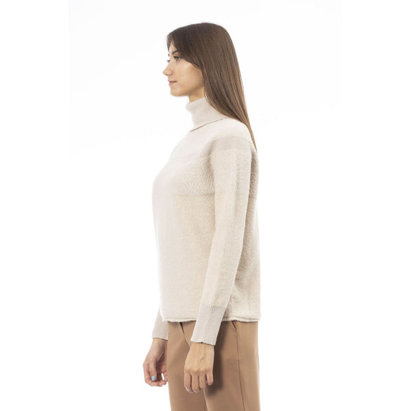 Alpha Studio AD8270GE Maglia Donna Made in Italy Beige