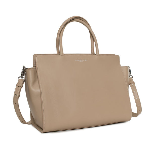 Lamarthe CT403 Borsa a Mano Pelle Donna Made in Italy Beige