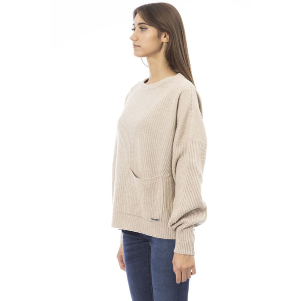 Baldinini Trend VOLTERRA NW1216 Maglia Maglione Donna Made in Italy Beige - BeFashion.it
