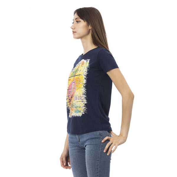 Trussardi Action 2BT09 T-shirt Maglietta Donna Blu Navy - BeFashion.it