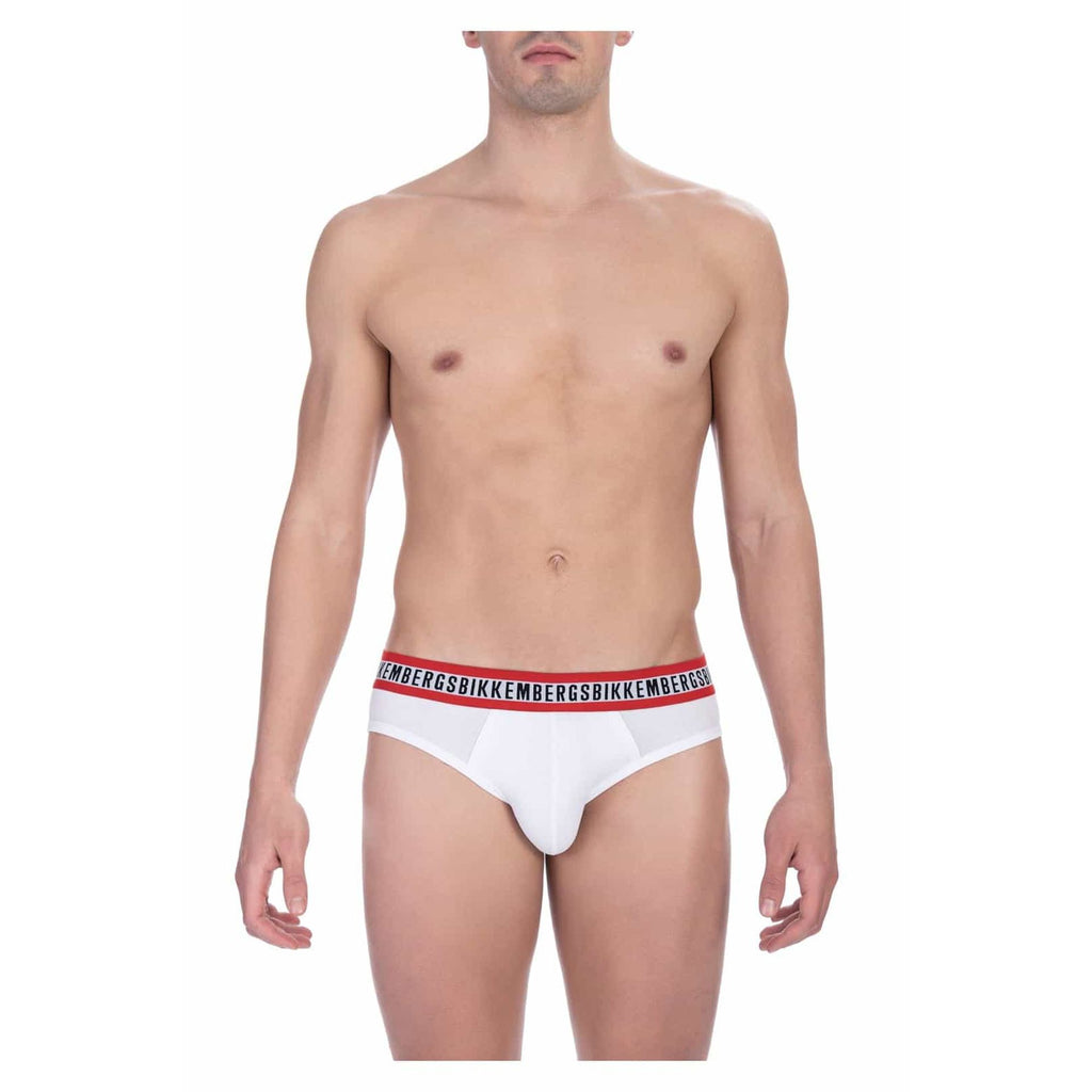 Bikkembergs BKK1USP08BI Slip Intimo Uomo Bipack 2 Pezzi Bianco