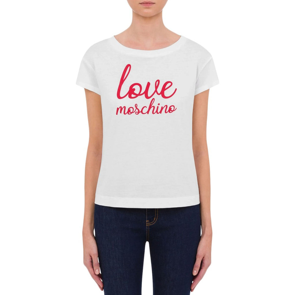Moschino W4F303P-M4405 T-shirt Maglietta Donna Bianco