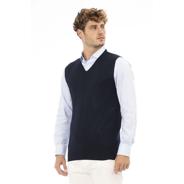 Alpha Studio AU2202D Gilet Uomo Made in Italy Blu Navy