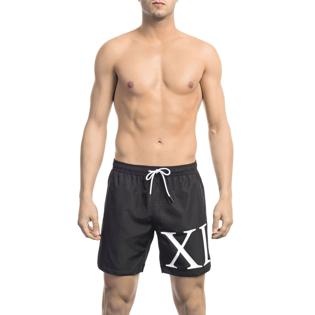 Bikkembergs Beachwear BKK1MBM11 Costume da Bagno Boxer Pantaloncini Uomo Nero