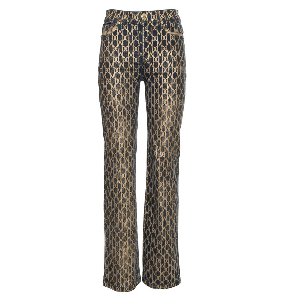 Guess 3RGA04 9858Z Pantaloni Donna Nero Oro