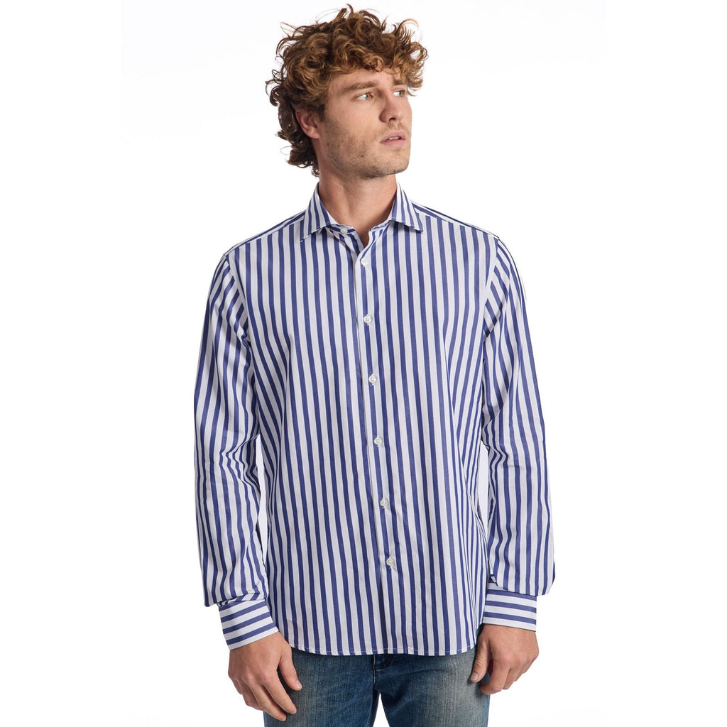 Baldinini Trend RIGONE 11M Camicia Uomo Made in Italy Blu - BeFashion.it