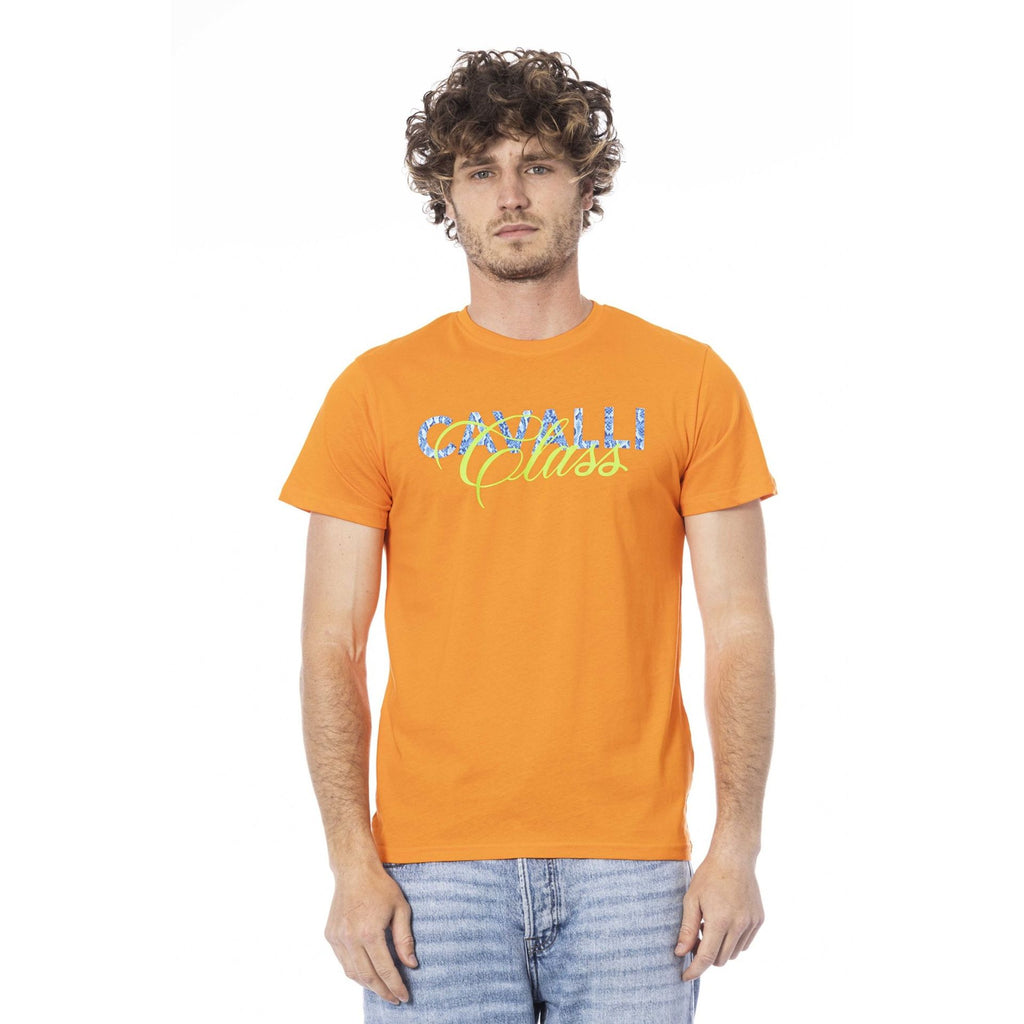 Cavalli Class CLL2MTS03SXH01C T-shirt Maglietta Uomo Arancione - BeFashion.it