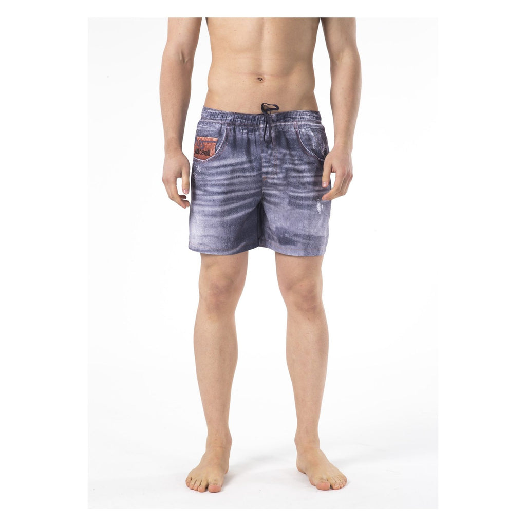 Just Cavalli Beachwear Y35151RMC Costume da Bagno Boxer Pantaloncini Uomo Blu Navy