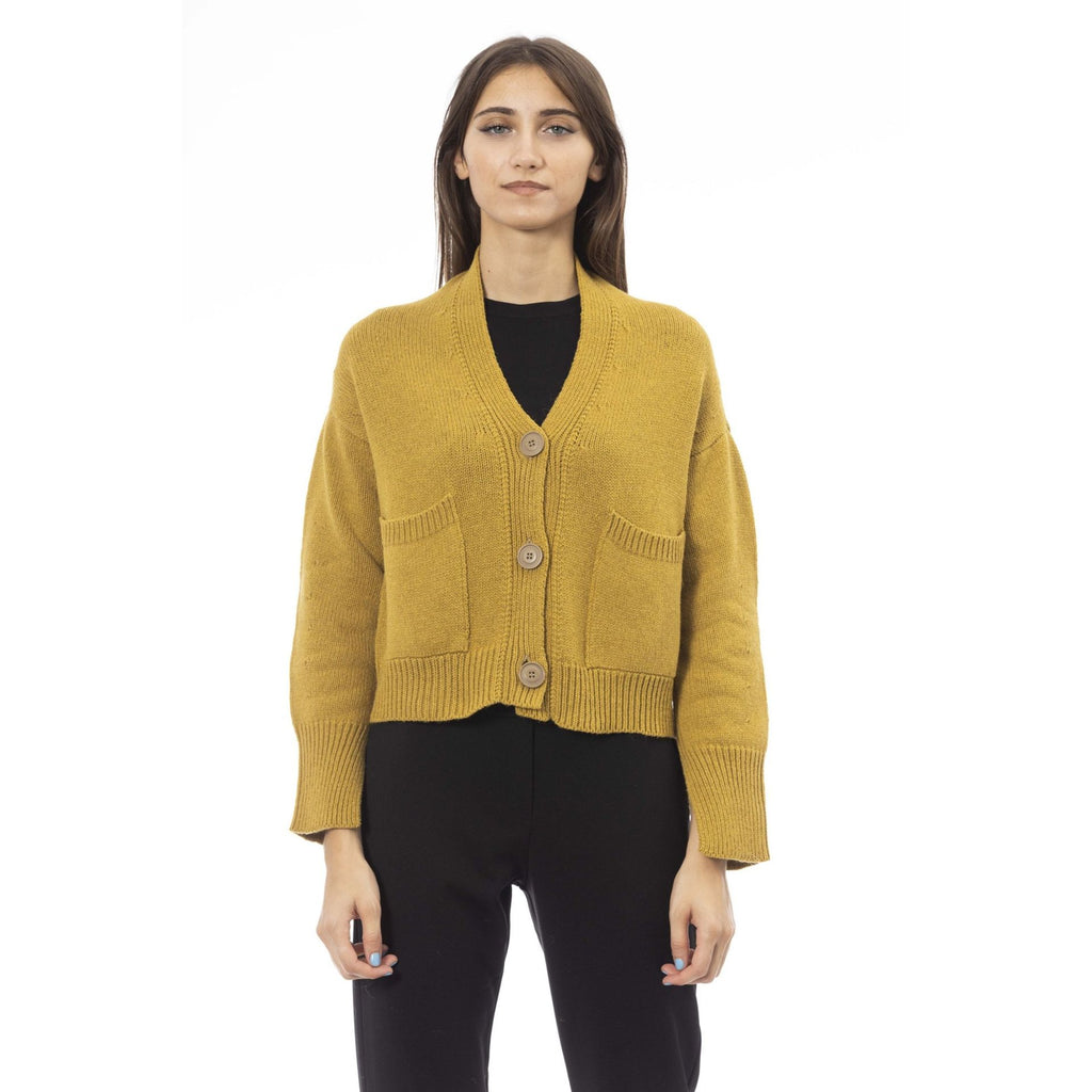 Alpha Studio AD8631EE Maglia Donna Made in Italy Giallo