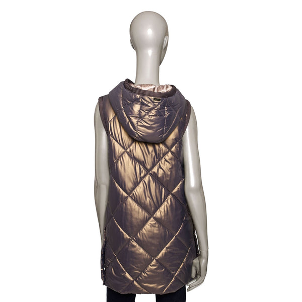 Baldinini Trend VERONA M38 Giacca Giubbotto Piumino Smanicato Gilet Donna Marrone - BeFashion.it