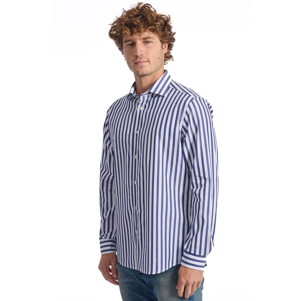 Baldinini Trend RIGONE 11M Camicia Uomo Made in Italy Blu - BeFashion.it
