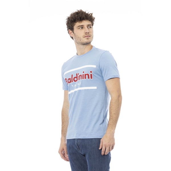 Baldinini Trend COMO TSU540 T-shirt Maglietta Uomo Azzurro Oceano