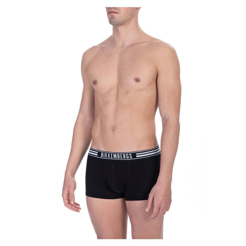 Bikkembergs BKK1UTR07BI Boxer Intimo Uomo Bipack 2 Pezzi Nero