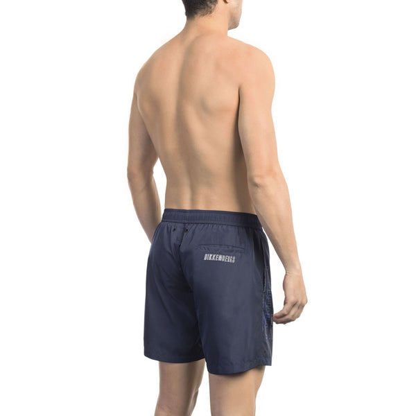 Bikkembergs Beachwear BKK1MBM02 Costume da Bagno Boxer Pantaloncini Uomo Blu Navy