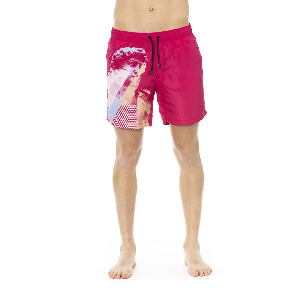 Bikkembergs Beachwear BKK1MBM14 Costume da Bagno Boxer Pantaloncini Uomo Fucsia