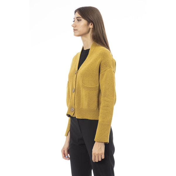 Alpha Studio AD8631EE Maglia Donna Made in Italy Giallo