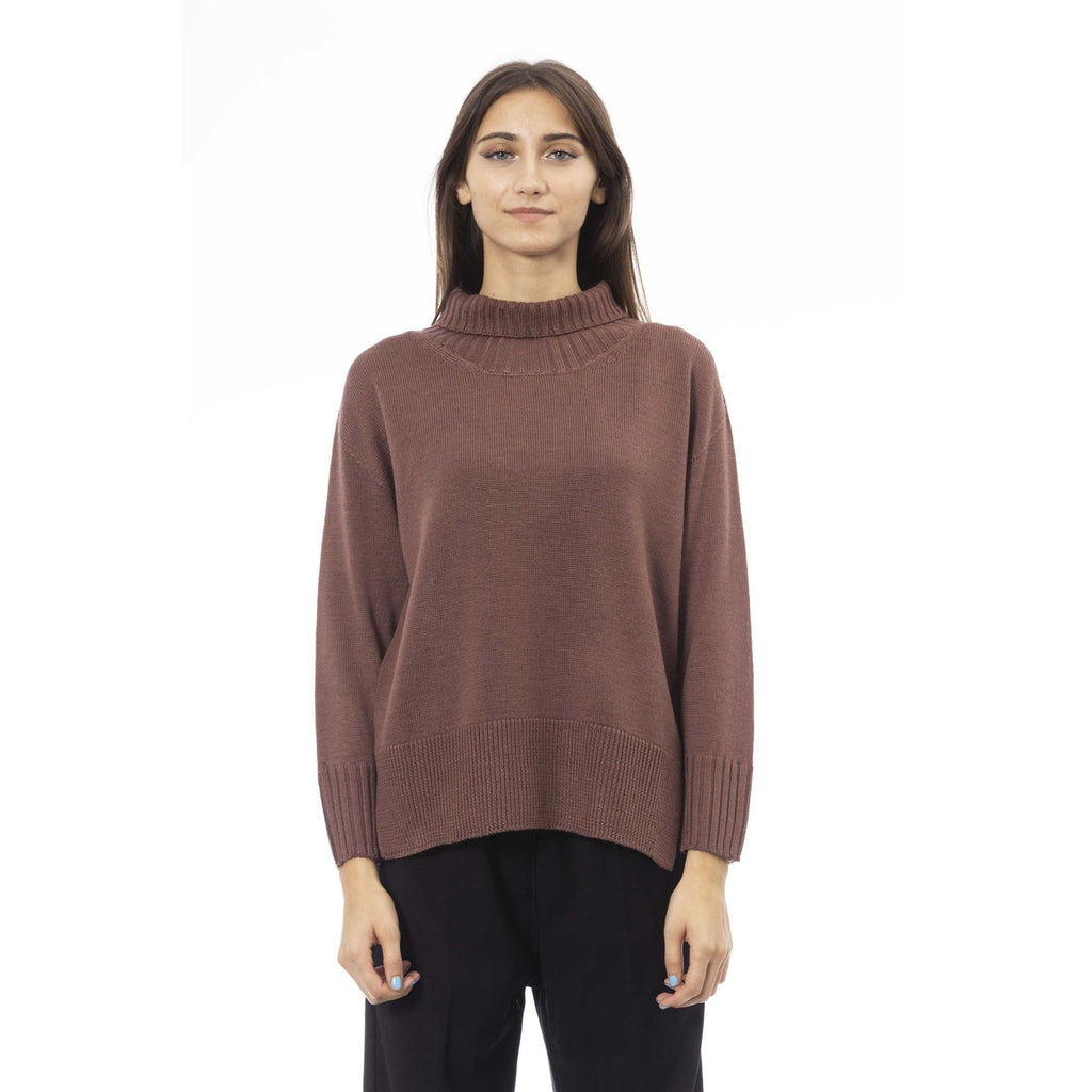 Alpha Studio AD8400HE Maglia Donna Made in Italy Marrone