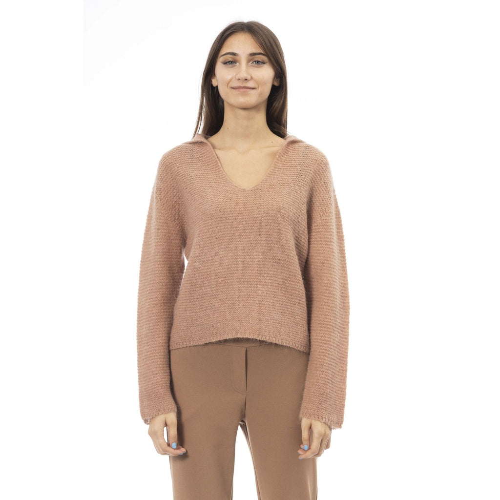 Alpha Studio AD8452B Maglia Donna Made in Italy Marrone