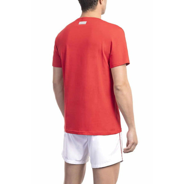 Bikkembergs Beachwear BKK1MTS02 T-shirt Maglietta Uomo Rosso
