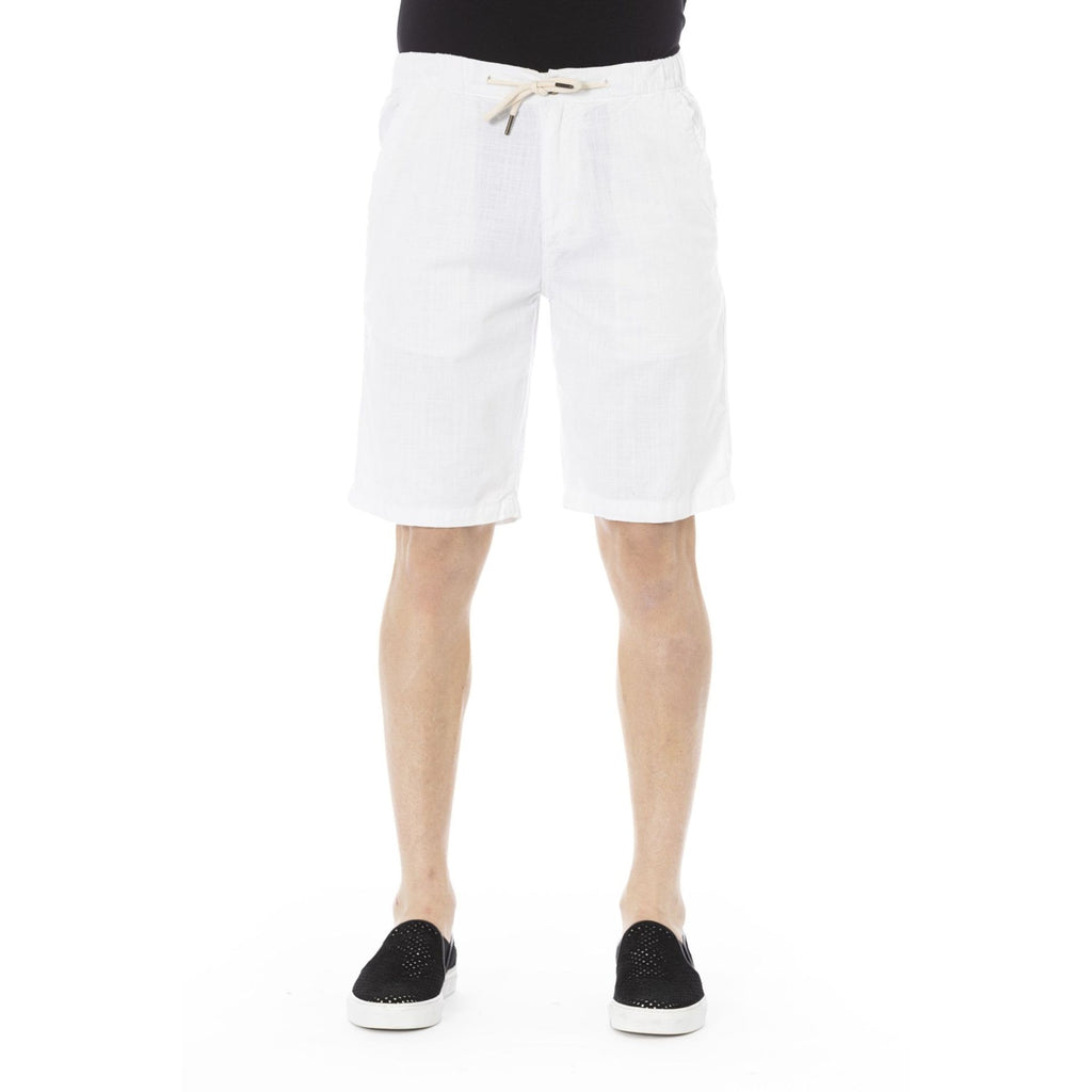 Baldinini Trend LIVORNO P3E3BR006611U Pantaloni Corti Pantaloncini Bermuda Uomo Bianco