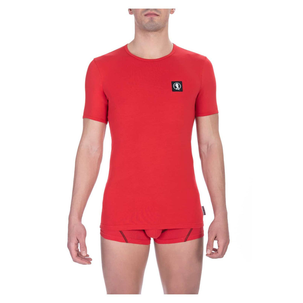 Bikkembergs BKK1UTS07BI T-shirt Maglietta Intima Uomo Bipack 2 Pezzi Rosso
