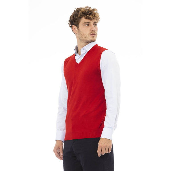 Alpha Studio AU2202D Gilet Uomo Made in Italy Rosso