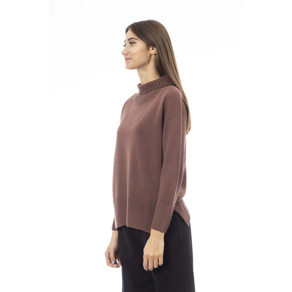 Alpha Studio AD8400HE Maglia Donna Made in Italy Marrone