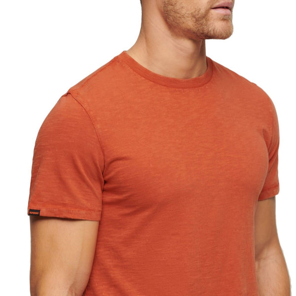 Superdry M1011888A T-shirt Maglietta Uomo Arancione