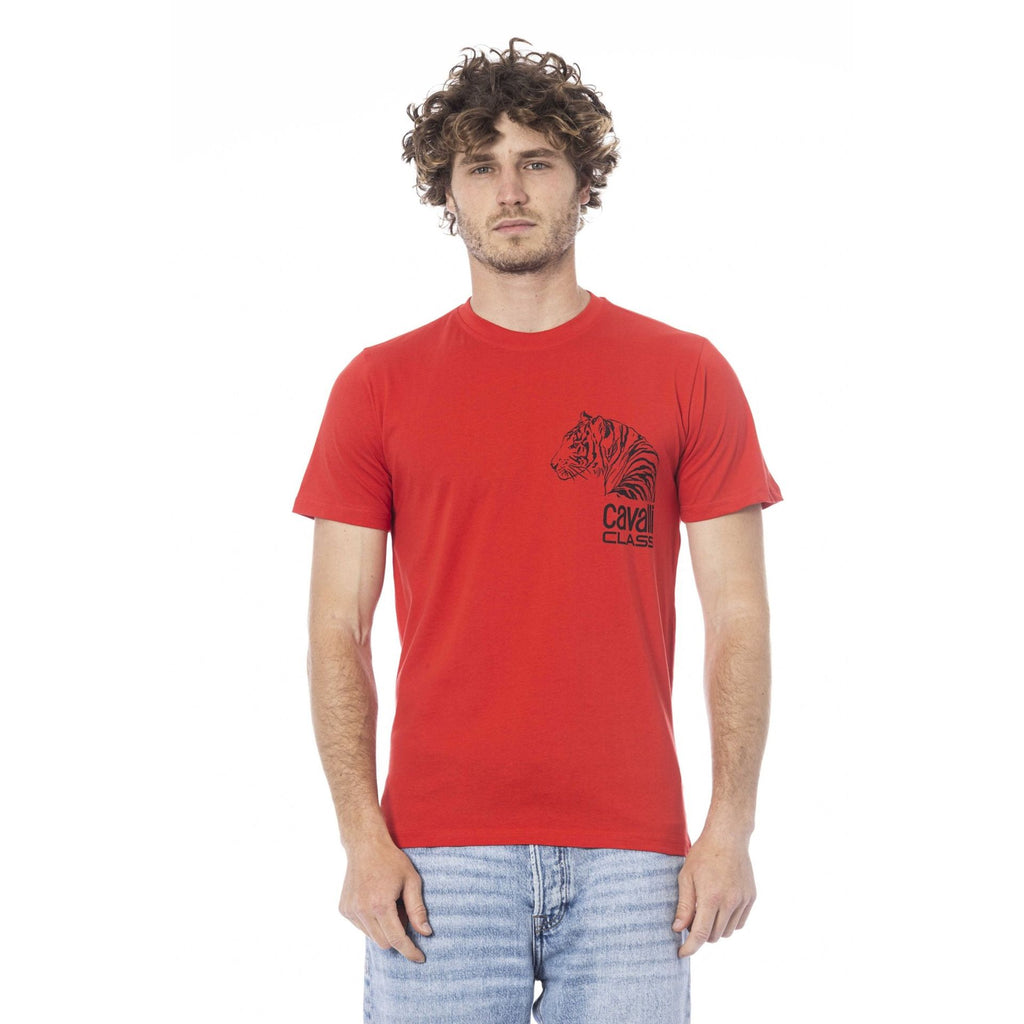 Cavalli Class QXT63EJD060 T-shirt Maglietta Uomo Rosso - BeFashion.it