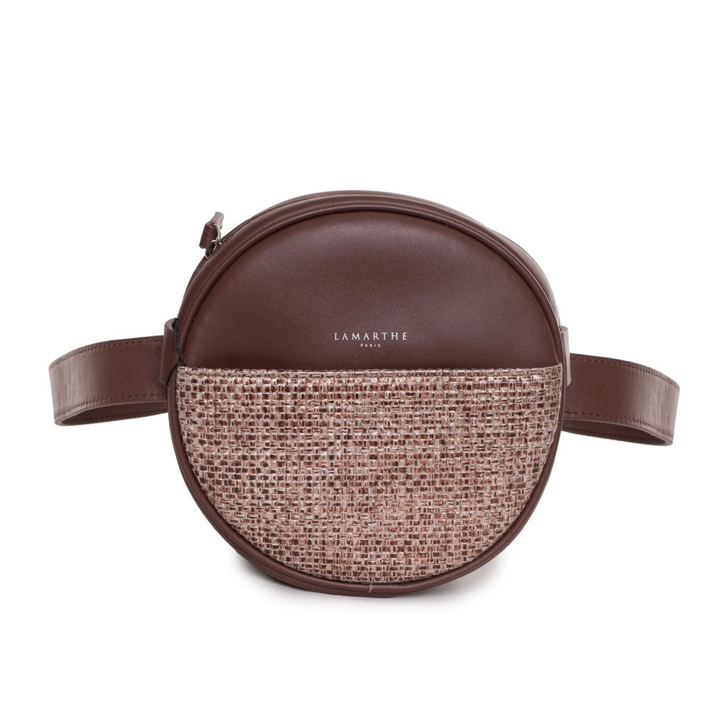 Lamarthe PR176 Borsa a Tracolla Marsupio Pelle Donna Marrone