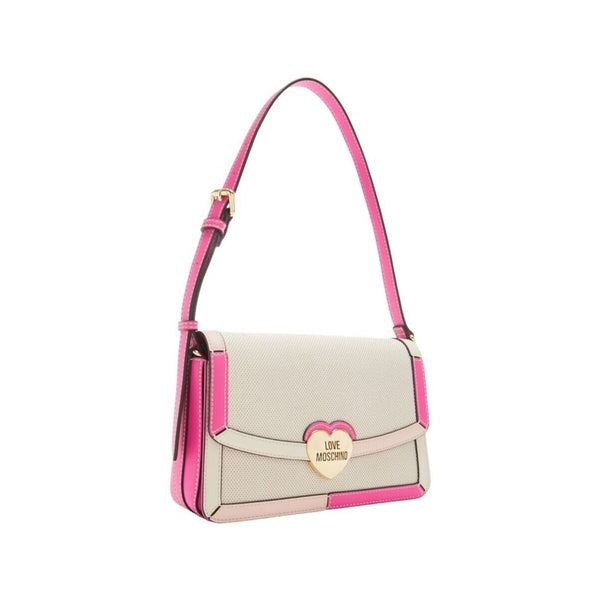 Love Moschino JC4043PP1ILH110B Borsa a Spalla Donna Bianco Fucsia