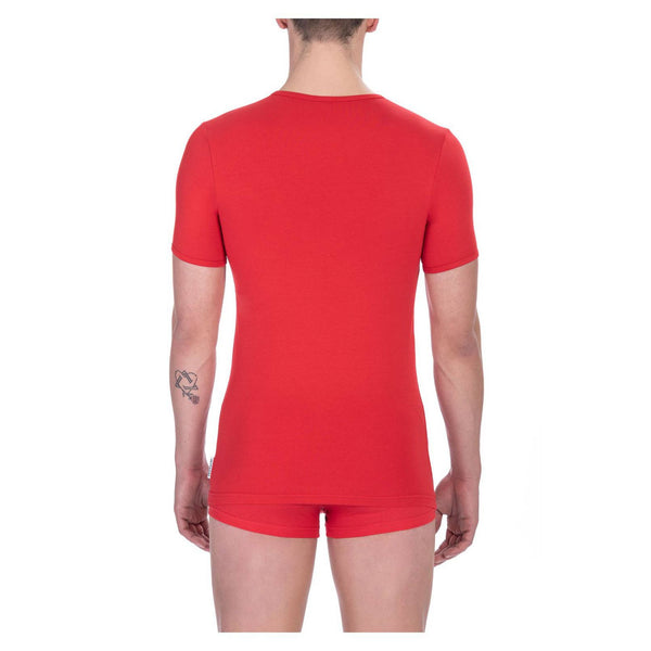 Bikkembergs BKK1UTS07BI T-shirt Maglietta Intima Uomo Bipack 2 Pezzi Rosso