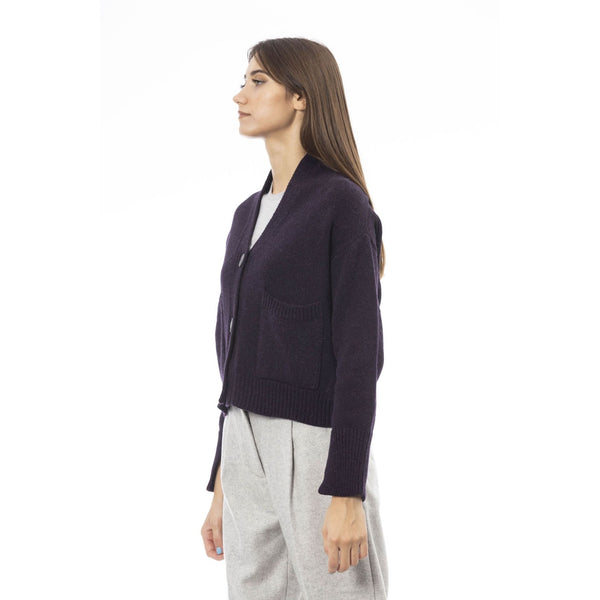 Alpha Studio AD8631EE Maglia Donna Made in Italy Viola