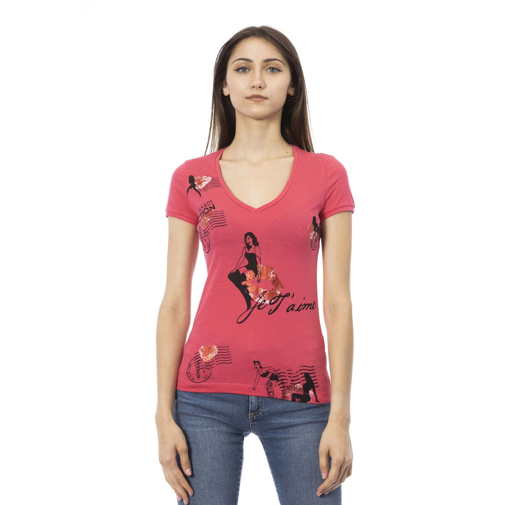 Trussardi Action 2BT05 T-shirt Maglietta Donna Rosa - BeFashion.it