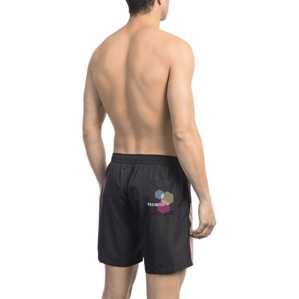 Bikkembergs Beachwear BKK1MBM14 Costume da Bagno Boxer Pantaloncini Uomo Nero