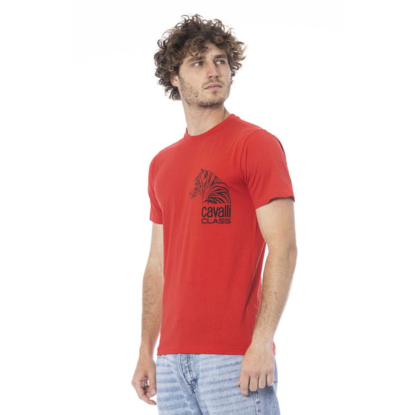 Cavalli Class QXT63EJD060 T-shirt Maglietta Uomo Rosso