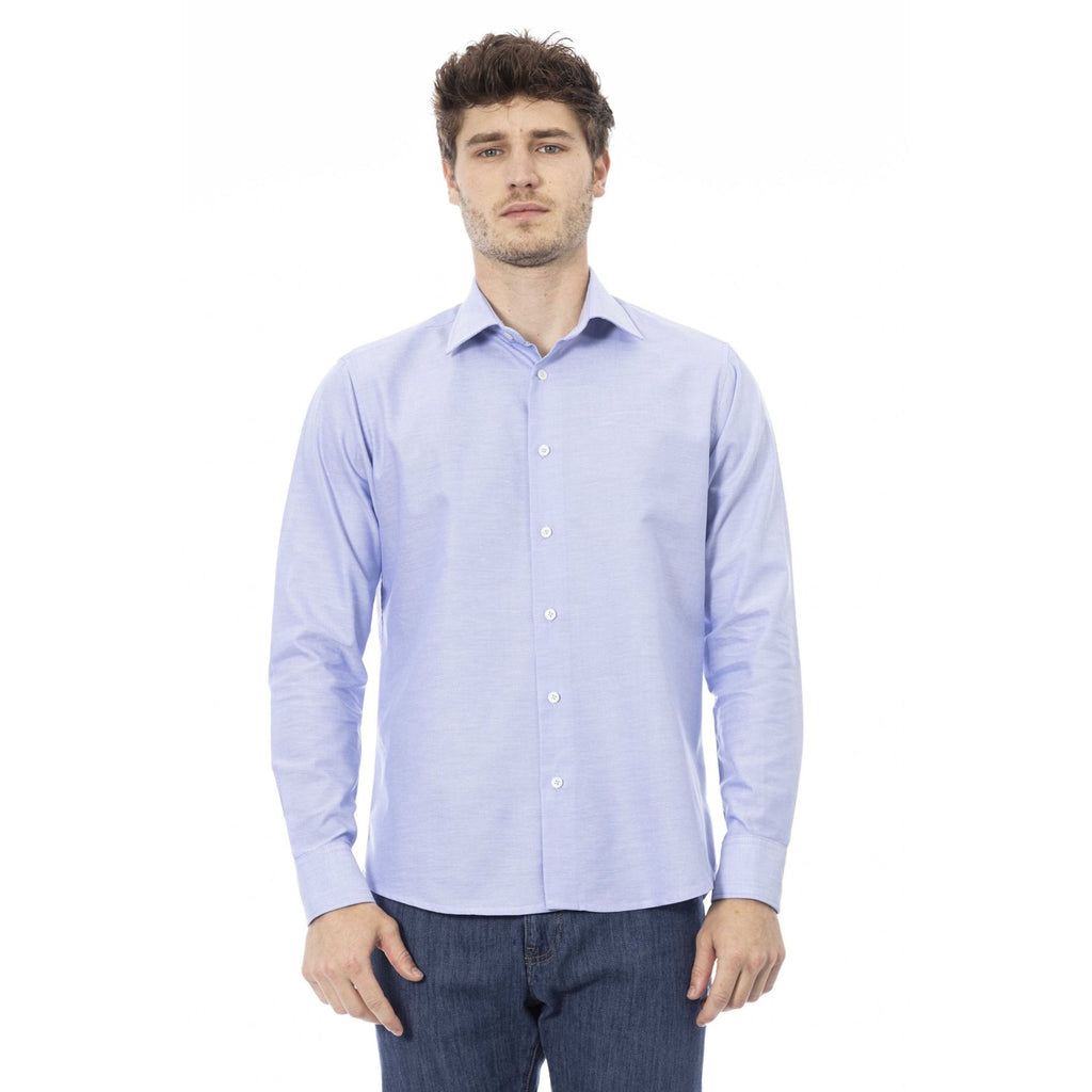 Baldinini Trend OXFORD NIZZA 355 Camicia Uomo Made in Italy Azzurro
