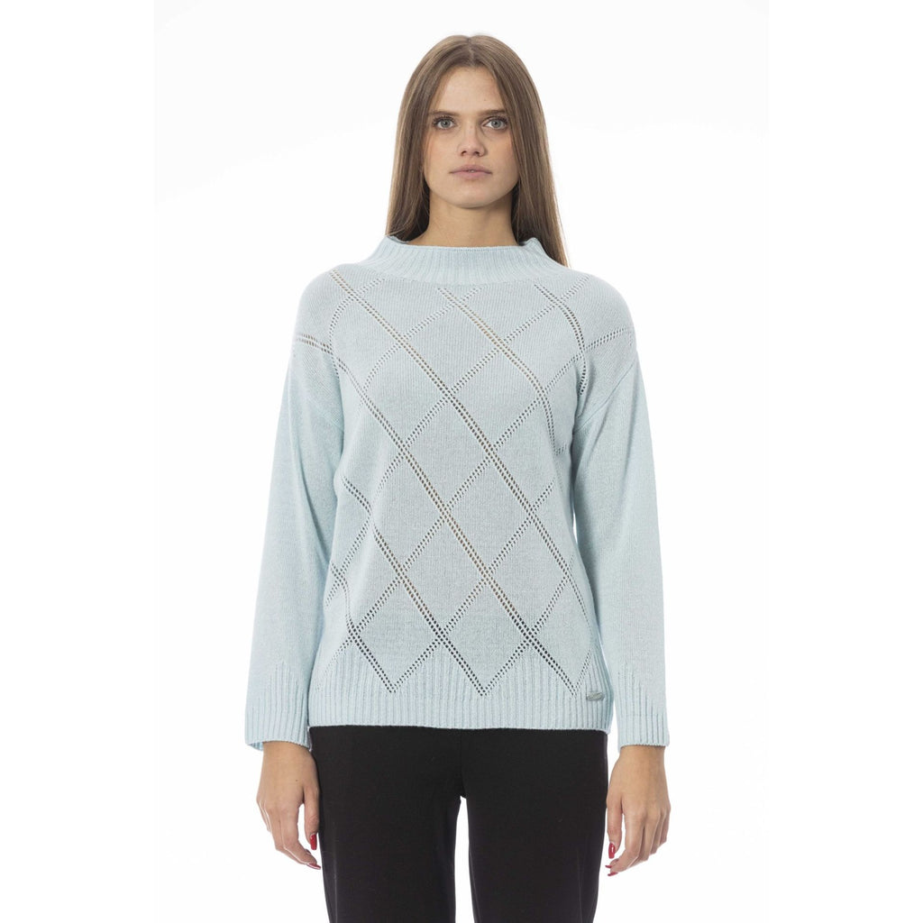 Baldinini Trend VOLTERRA NW1106 Maglia Maglione Donna Made in Italy Celeste - BeFashion.it