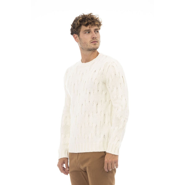 Alpha Studio AU7330C Maglia Uomo Made in Italy Bianco