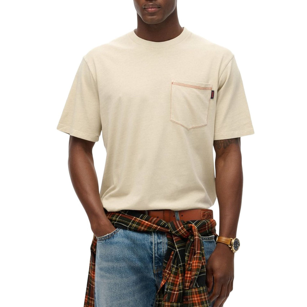 Superdry M1011723A T-shirt Maglietta Uomo Bianco