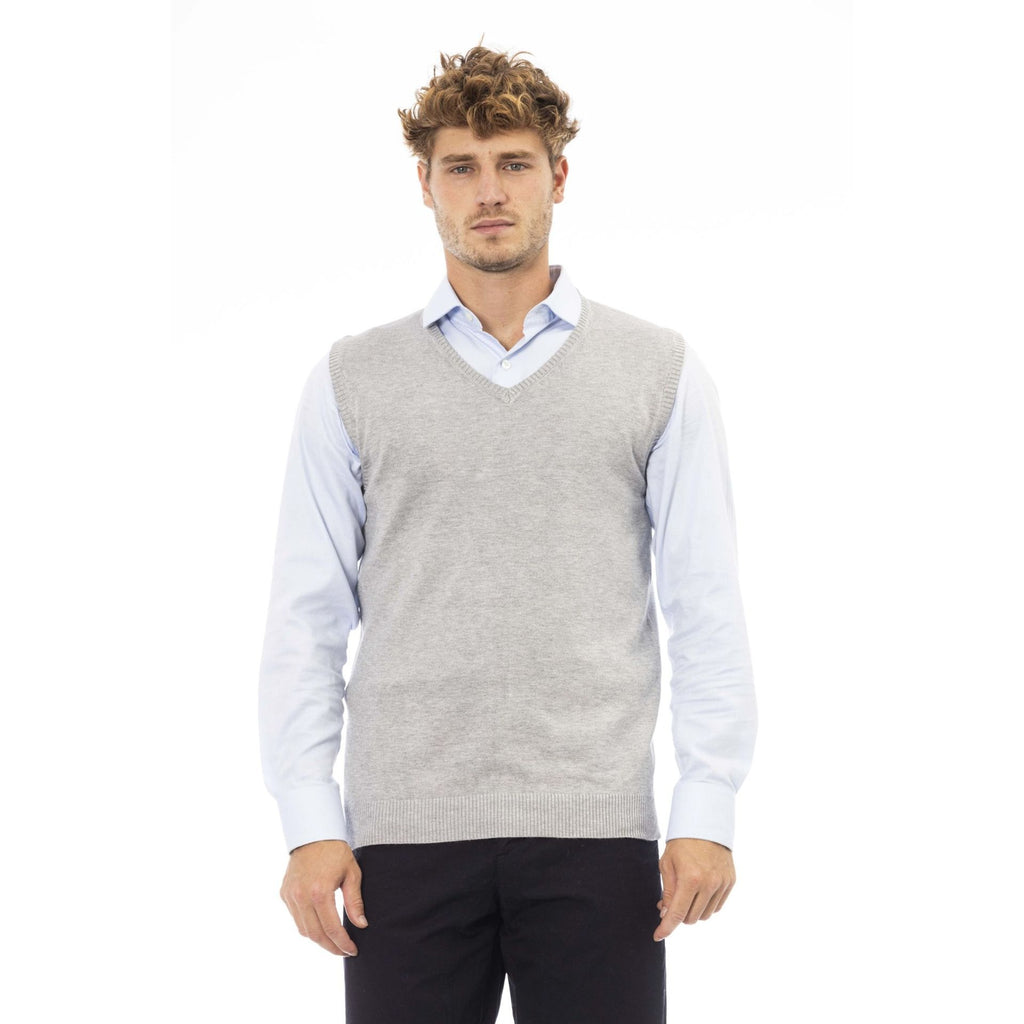 Alpha Studio AU2202D Gilet Uomo Made in Italy Grigio