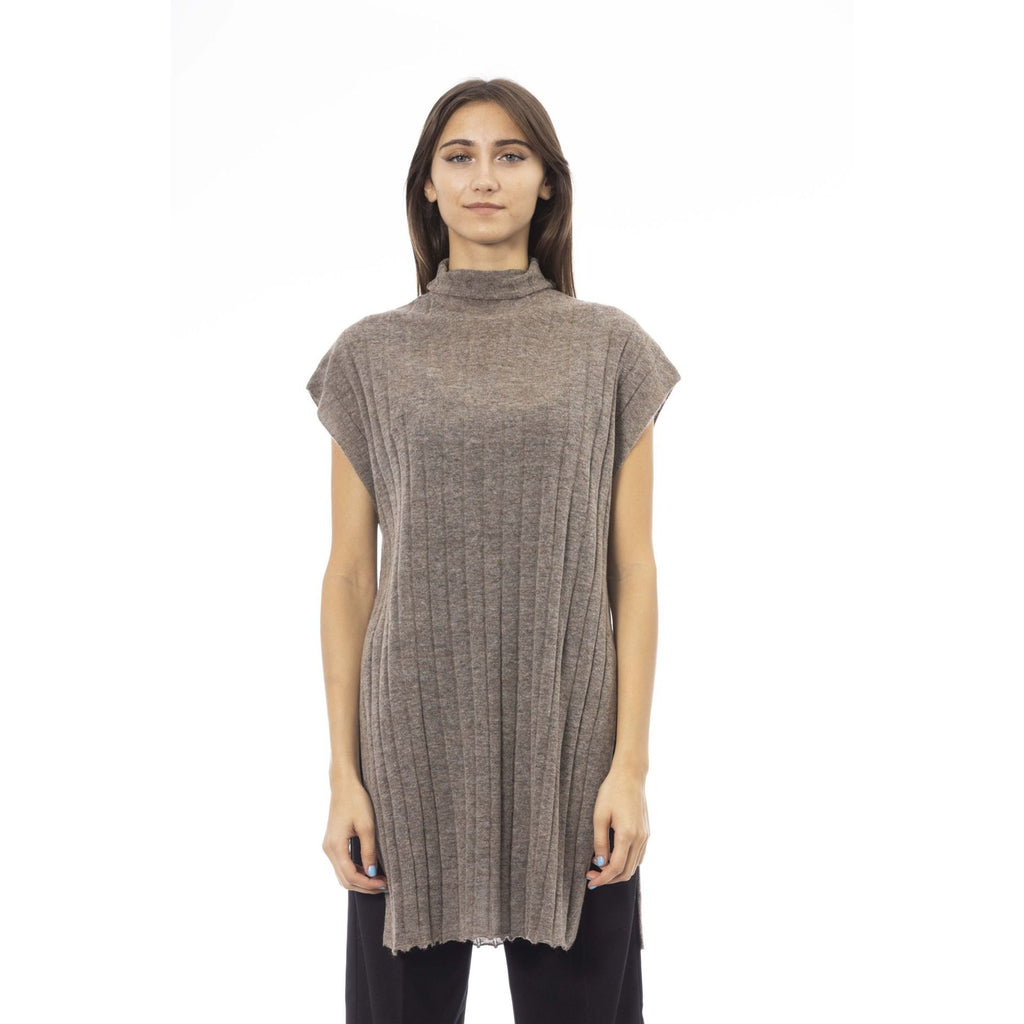 Alpha Studio AD8605H Maglia Donna Made in Italy Marrone