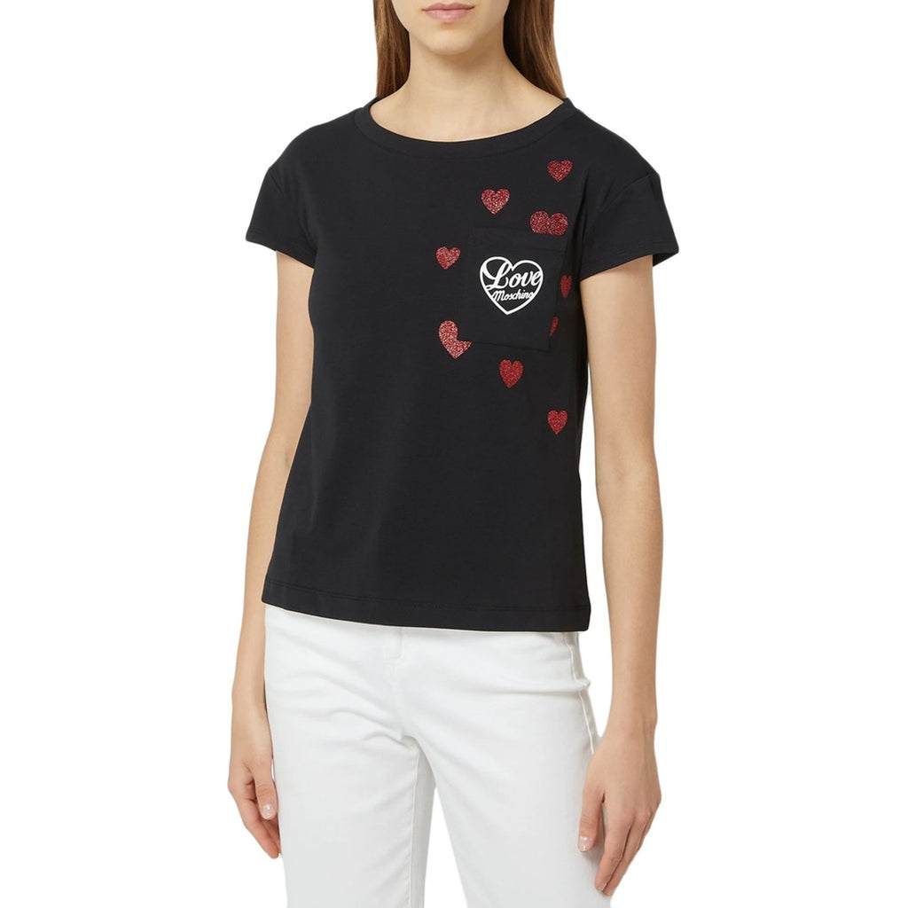 Moschino W4F302O-E2264 T-shirt Maglietta Donna Nero
