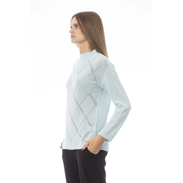 Baldinini Trend VOLTERRA NW1106 Maglia Maglione Donna Made in Italy Celeste - BeFashion.it