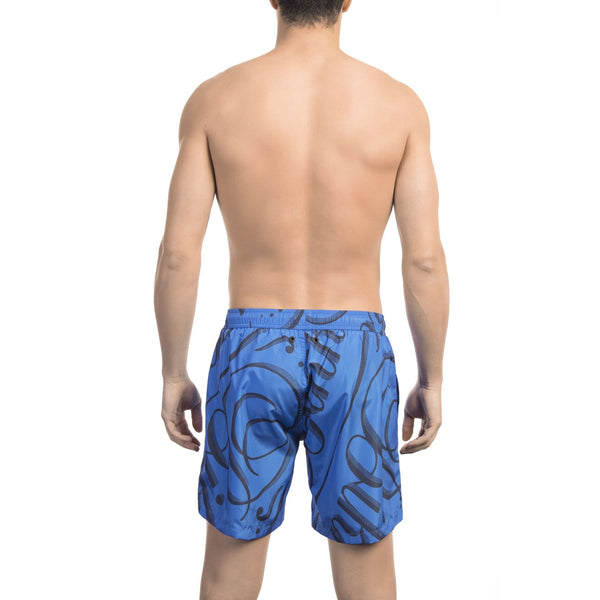 Bikkembergs Beachwear BKK1MBM16 Costume da Bagno Boxer Pantaloncini Uomo Blu