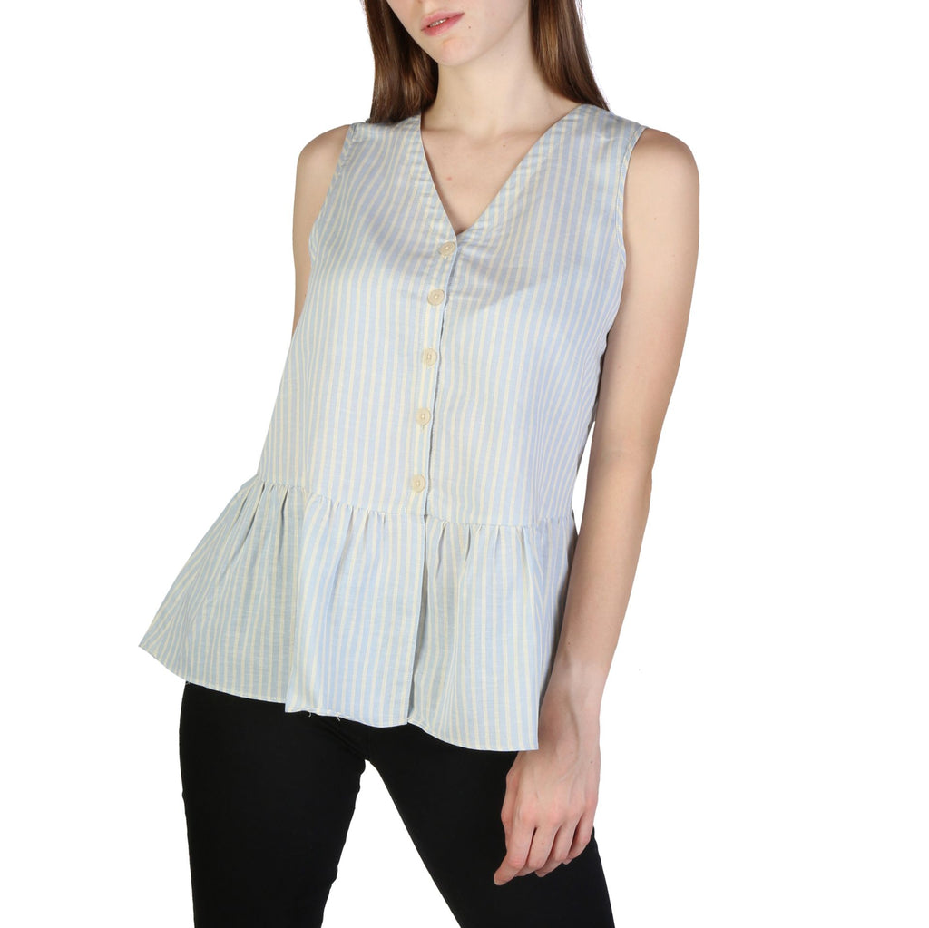 Armani Exchange 3ZYH47YNCMZ3531 Camicia Donna Celeste - BeFashion.it