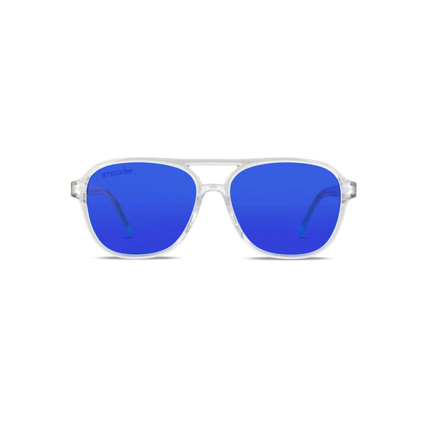 Smooder PIPER X018 Occhiali da Sole Unisex Trasparente Blu