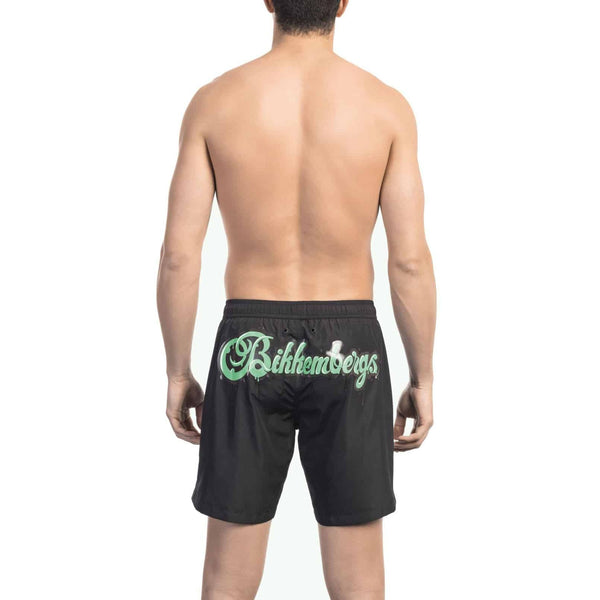 Bikkembergs Beachwear BKK1MBM10 Costume da Bagno Boxer Pantaloncini Uomo Nero