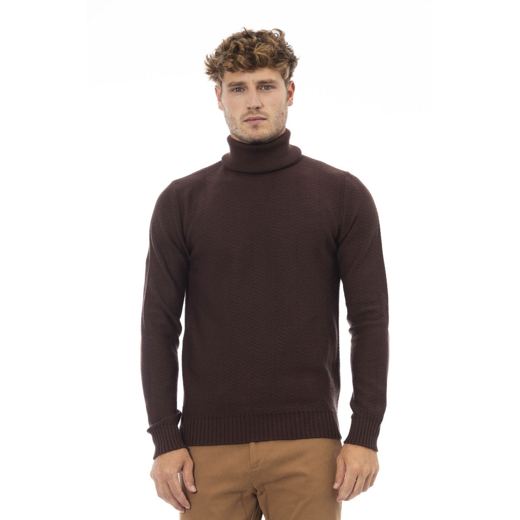 Alpha Studio AU7023G Maglia Uomo Made in Italy Marrone