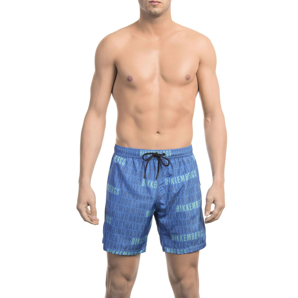 Bikkembergs Beachwear BKK1MBM17 Costume da Bagno Boxer Pantaloncini Uomo Blu - BeFashion.it